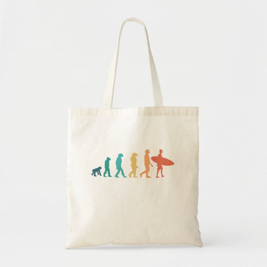 Funny Human Evolution Surfing Gift for Surfers Tote Bag (Voorkant)