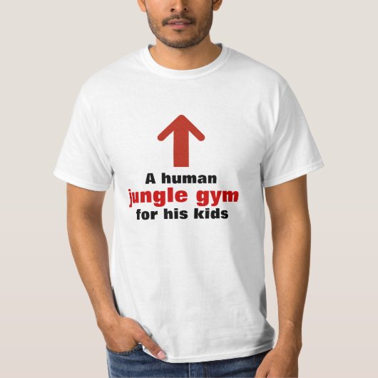 Funny Human Oerwoud Gym Dad T-shirt (Voorkant)