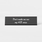 Funny Human Resources Gezegden Bureau Naambordje (Voorkant)