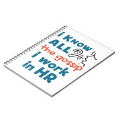 Funny Human Resources HR Ik ken alle Gossip Notitieboek (Linkerzijde)
