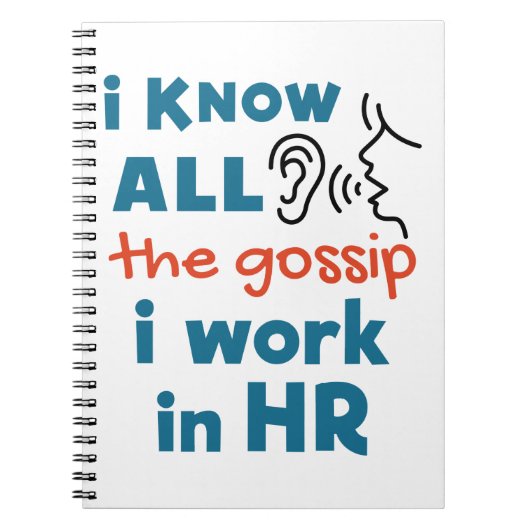 Funny Human Resources HR Ik ken alle Gossip Notitieboek (Voorkant)