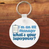 Funny Human Resources Manager Superheld Sleutelhanger (Voorkant)