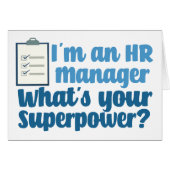 Funny Human Resources Superheld Card (Voorkant Horizontaal)