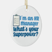 Funny Human Resources Superheld Keramisch Ornament (Rechts)