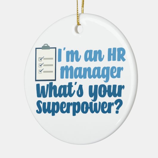 Funny Human Resources Superheld Keramisch Ornament (Links)