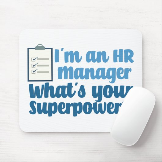 Funny Human Resources Superheld Muismat (Met muis)