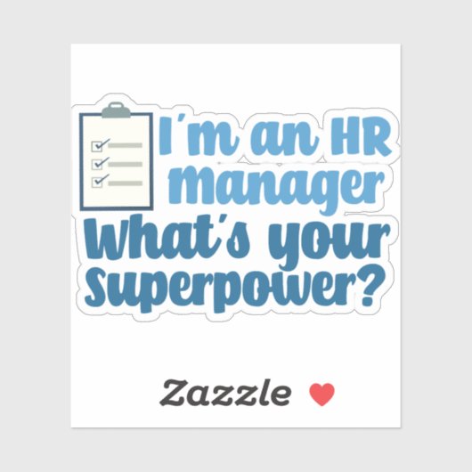 Funny Human Resources Superheld Sticker (Vel)