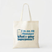 Funny Human Resources Superheld Tote Bag (Voorkant)