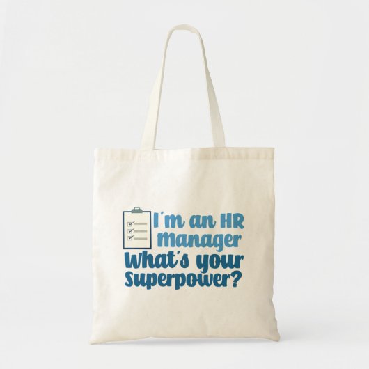 Funny Human Resources Superheld Tote Bag (Voorkant)