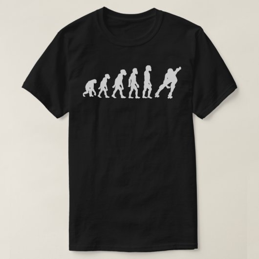Funny Human Roller Derby Evolution Skater T-shirt (Design voorkant)