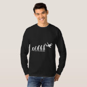 Funny Human Skydiving Evolution Freefall Skydiver T-shirt (Voorkant volledig)