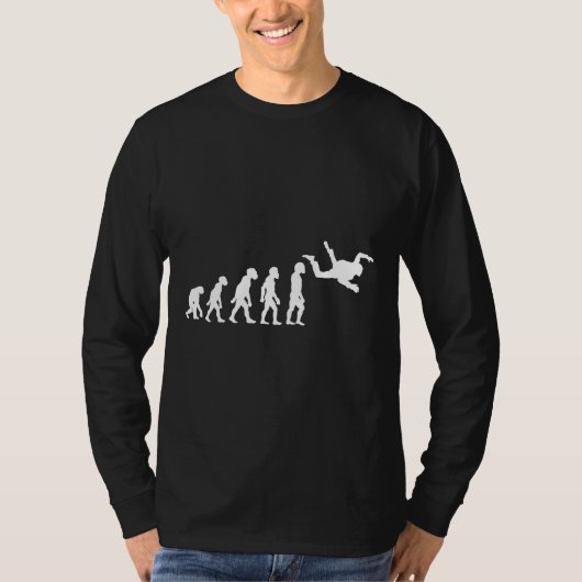 Funny Human Skydiving Evolution Freefall Skydiver T-shirt (Voorkant)