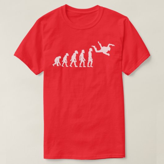 Funny Human Skydiving Evolution Freefall Skydiver T-shirt (Design voorkant)