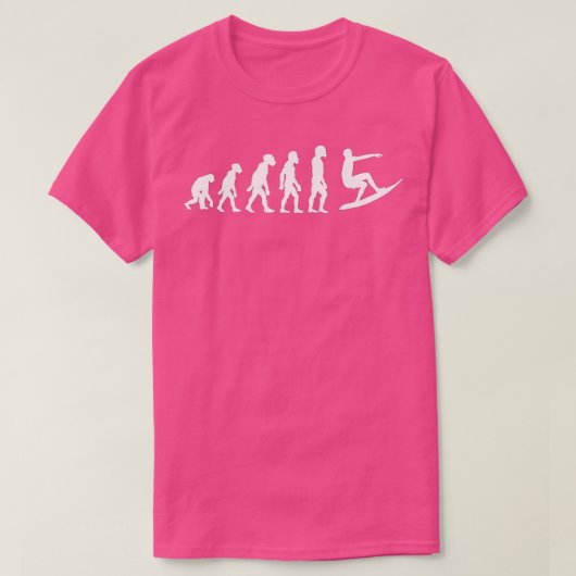 Funny Human Surfing Evolution Surfer Wave Beach Su T-shirt (Design voorkant)