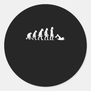 Funny Human Swimming Evolution Swimmer Swim Ronde Sticker