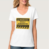 Funny Human Warning Labels Sign HOLY ADONAED T-shirt (Voorkant)