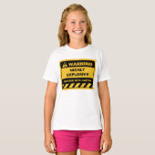 Funny Human Warning Labels (SLECHTS EXPLOSIEF) T-shirt (Voorkant volledig)