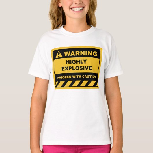 Funny Human Warning Labels (SLECHTS EXPLOSIEF) T-shirt (Voorkant)