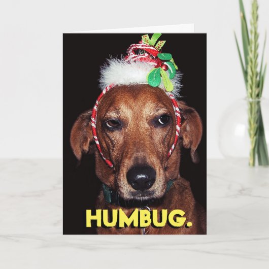 Funny HUMBUG-kerstkaart Feestdagen Kaart (Voorkant)