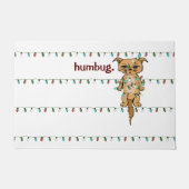 Funny Humbug Tangled Grumpy Kerstmis Holiday Deurmat (Voorkant)