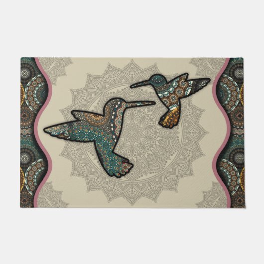 Funny Hummingbird Birds Welcome Mat, Bird Lover Ma Deurmat (Voorkant)