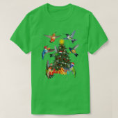 Funny Hummingbird Christmas Tree Hummingbird Lover T-shirt (Design voorkant)