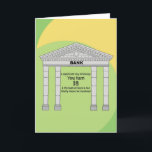 Funny Humor Bank of Mum & Dad 18th Birthday Kaart<br><div class="desc">Funny humor bank of mum en pap milestone 18e verjaardagskaart Ideaal voor een speciale zoon of dochter. Exclusief ontwerp voor het merk Groene Elephant-Kaarten.</div>