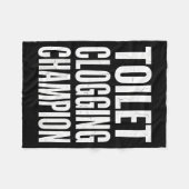 Funny Humor Bathroom Joke Toilet Clogging Chamon Fleece Deken (Voorkant (Horizontaal))