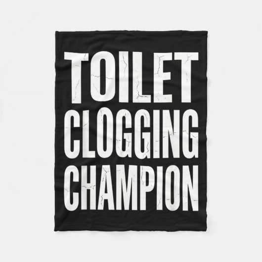 Funny Humor Bathroom Joke Toilet Clogging Chamon Fleece Deken (Voorkant)