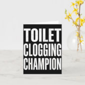 Funny Humor Bathroom Joke Toilet Clogging Chamon Kaart (Gele Bloem)
