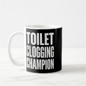 Funny Humor Bathroom Joke Toilet Clogging Chamon Koffiemok (Links)