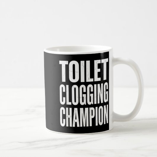 Funny Humor Bathroom Joke Toilet Clogging Chamon Koffiemok (Rechts)