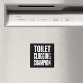 Funny Humor Bathroom Joke Toilet Clogging Chamon Magneet (Insitu (Vaatwasser))