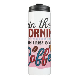 Funny Humor Coffee citeert roze Thermosbeker