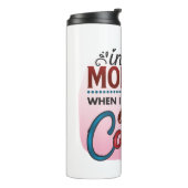 Funny Humor Coffee citeert roze Thermosbeker (Gedraaid links)