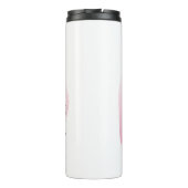 Funny Humor Coffee citeert roze Thermosbeker (Achterkant)