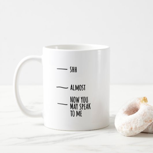 Funny Humor Coffee Quote Mood Mug Koffiemok (Met donut)