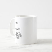Funny Humor Coffee Quote Mood Mug Koffiemok (Voorkant links)