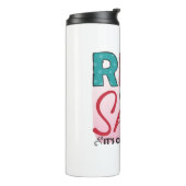 Funny Humor Coffee Quotes Rise and Shine Thermosbeker (Gedraaid links)