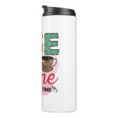 Funny Humor Coffee Quotes Rise and Shine Thermosbeker (Geroteerd rechts)