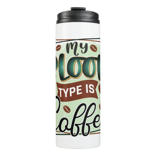 Funny Humor Coffee Quotes Thermal Tumbler Thermosbeker (Voorkant)