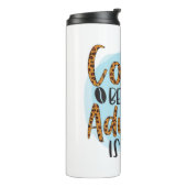 Funny Humor Coffee Quotes Thermal Tumbler Thermosbeker (Gedraaid links)
