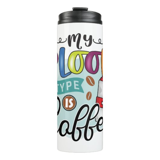 Funny Humor Coffee Quotes Thermal Tumbler Thermosbeker (Voorkant)
