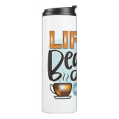 Funny Humor Coffee Quotes voor koffie-overs Thermosbeker (Gedraaid links)