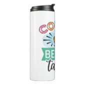 Funny Humor Coffee Quotes voor koffie-overs Thermosbeker (Gedraaid links)