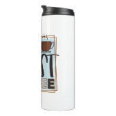 Funny Humor Coffee Quottes but First Coffee Thermosbeker (Geroteerd rechts)