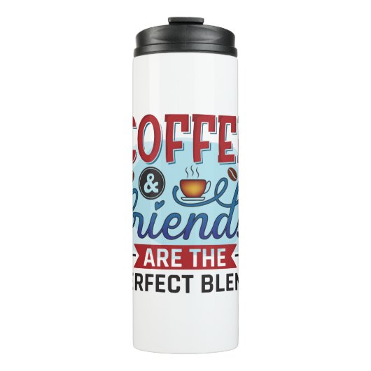 Funny Humor Coffee Quottes for Coffee Lovers Gift Thermosbeker (Voorkant)