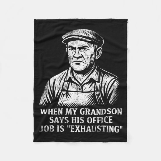 Funny Humor Grandpa Gift Father's Day Grandfather  Fleece Deken (Voorkant)