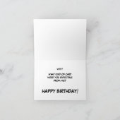 Funny Humor Guy WTF Birthday Card Kaart (Binnen)