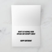 Funny Humor Happy Birthday Kaart (Binnen)